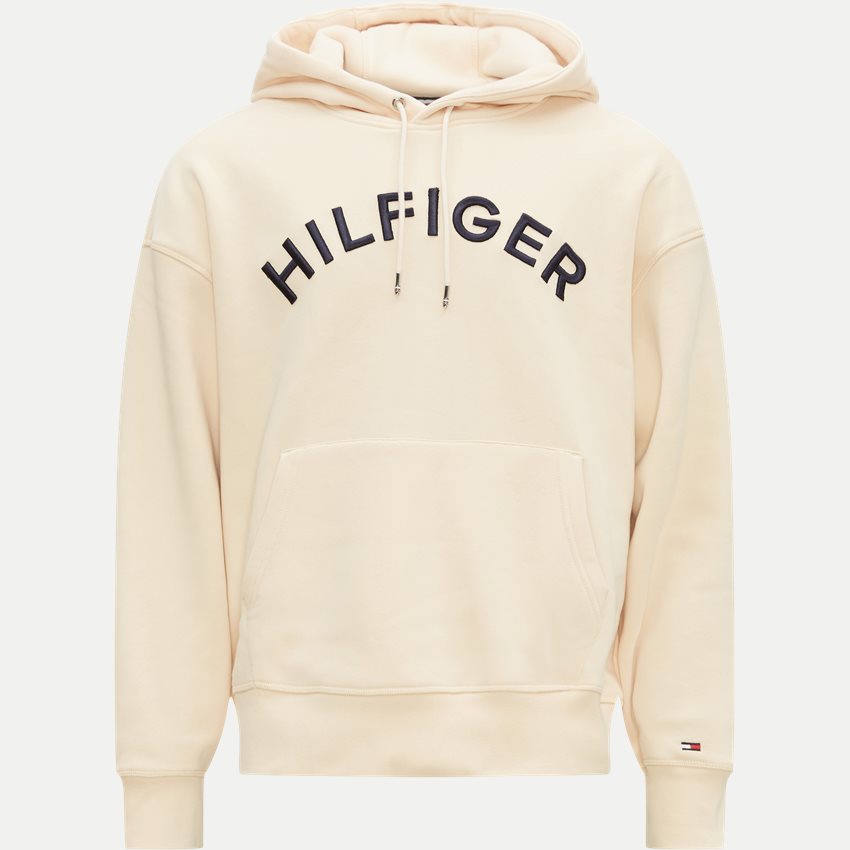 Tommy Hilfiger Sweatshirts 31070 HILFIGER ARCHED HOODY OFF WHITE